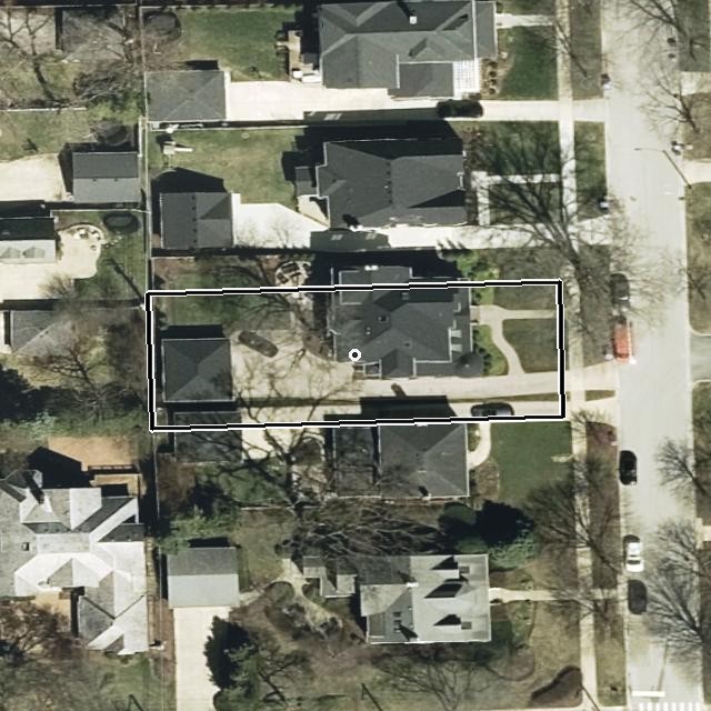 Cook County 2025 aerial with parcel boundary overlay for Subject PIN 18062180300000