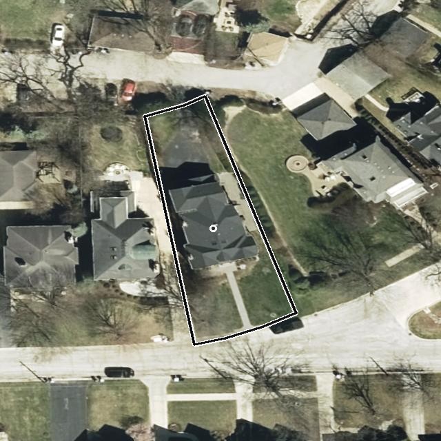 Cook County 2025 aerial with parcel boundary overlay for Comp 1 PIN 18064060150000