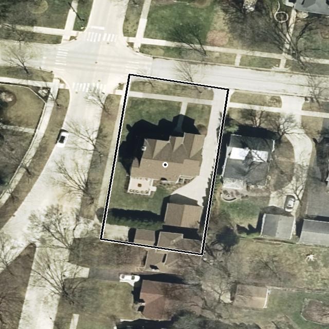 Cook County 2025 aerial with parcel boundary overlay for Comp 5 PIN 18064090010000